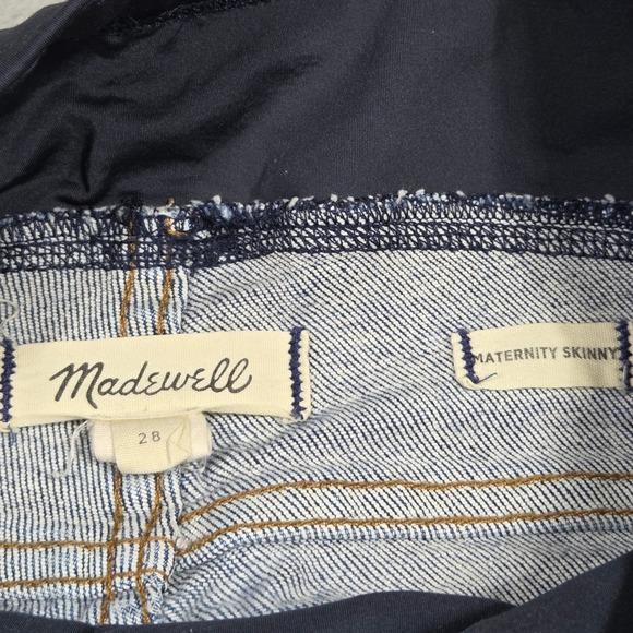 Madewell Maternity Skinny Jeans Women 28 Blue Denim Over Belly Panel Comfortable - Picture 8 of 10
